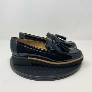 Franco Sarto Carolynn Shoes Womens Size 9 Black Loafers Tassel Slip On Casual